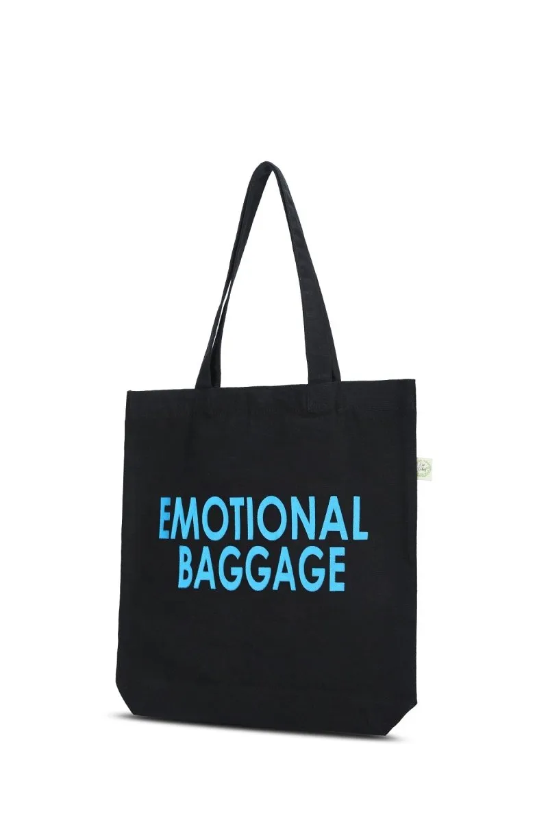 Premium Cotton Canvas Tote Bag- Emotional Baggage Black