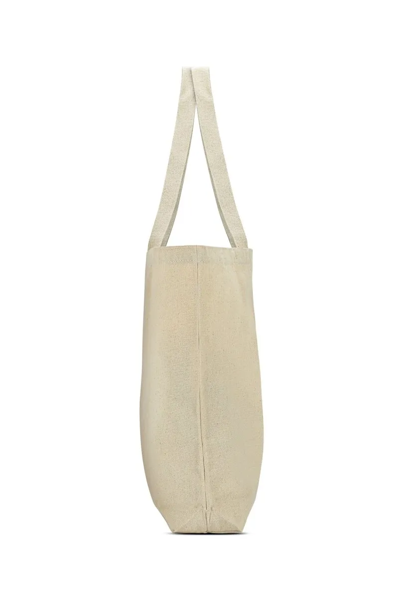 Premium Cotton Canvas Tote Bag- Patience Loading White