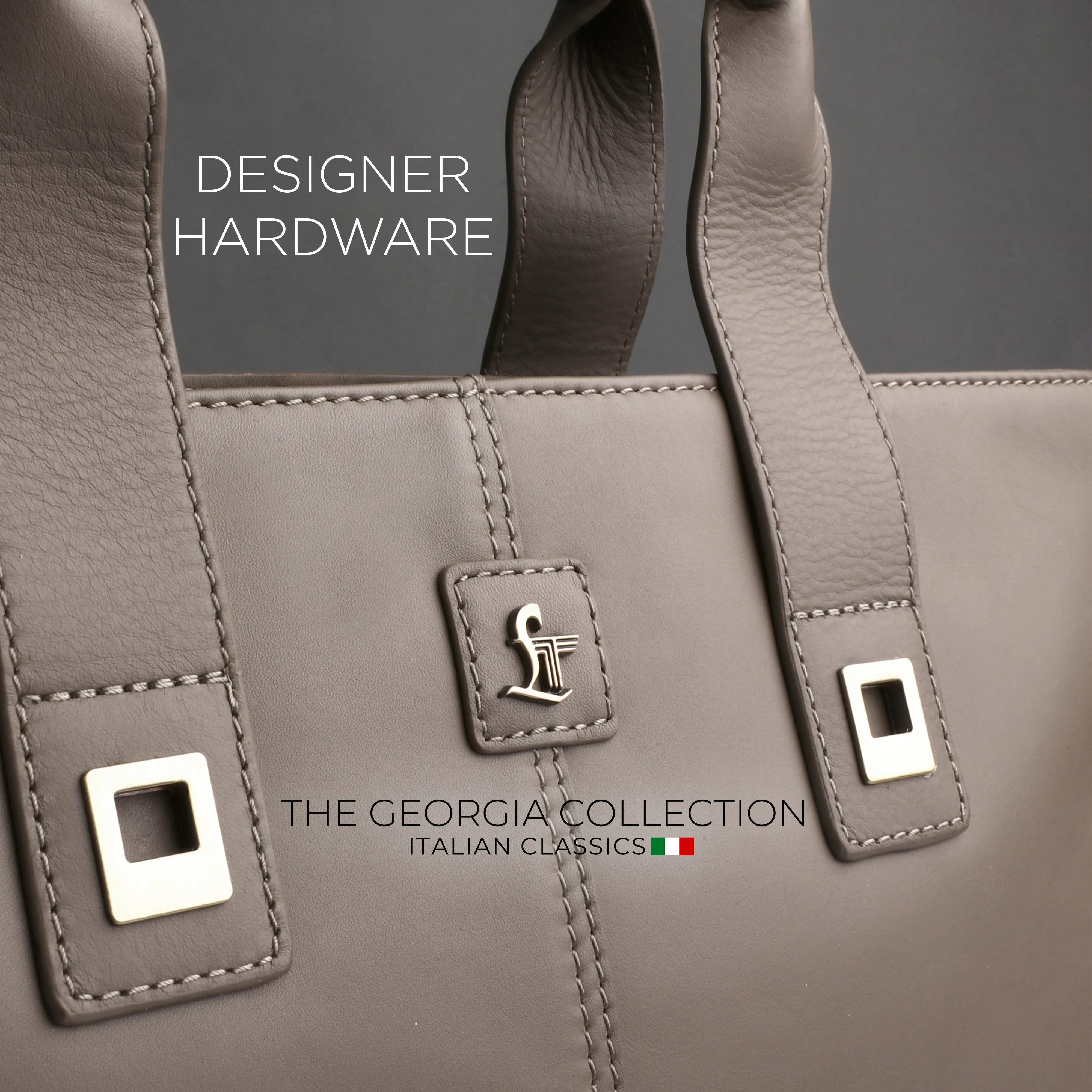 Ready to Ship Luxury Corporate Gift | Georgia Collection | Leather Laptop Bag | For Office Use | Colour - Beige