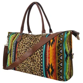 !SALE! Tribal With Leopard Faux Fur Weekender Bag