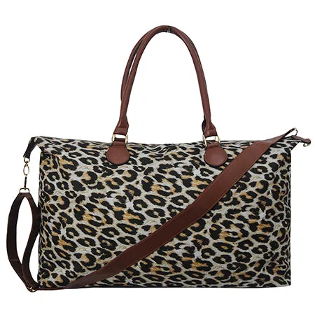 !SALE! Wild Leopard Faux Fur Weekender Bag