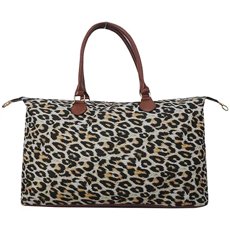 !SALE! Wild Leopard Faux Fur Weekender Bag