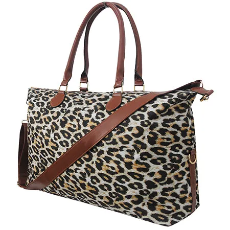 !SALE! Wild Leopard Faux Fur Weekender Bag