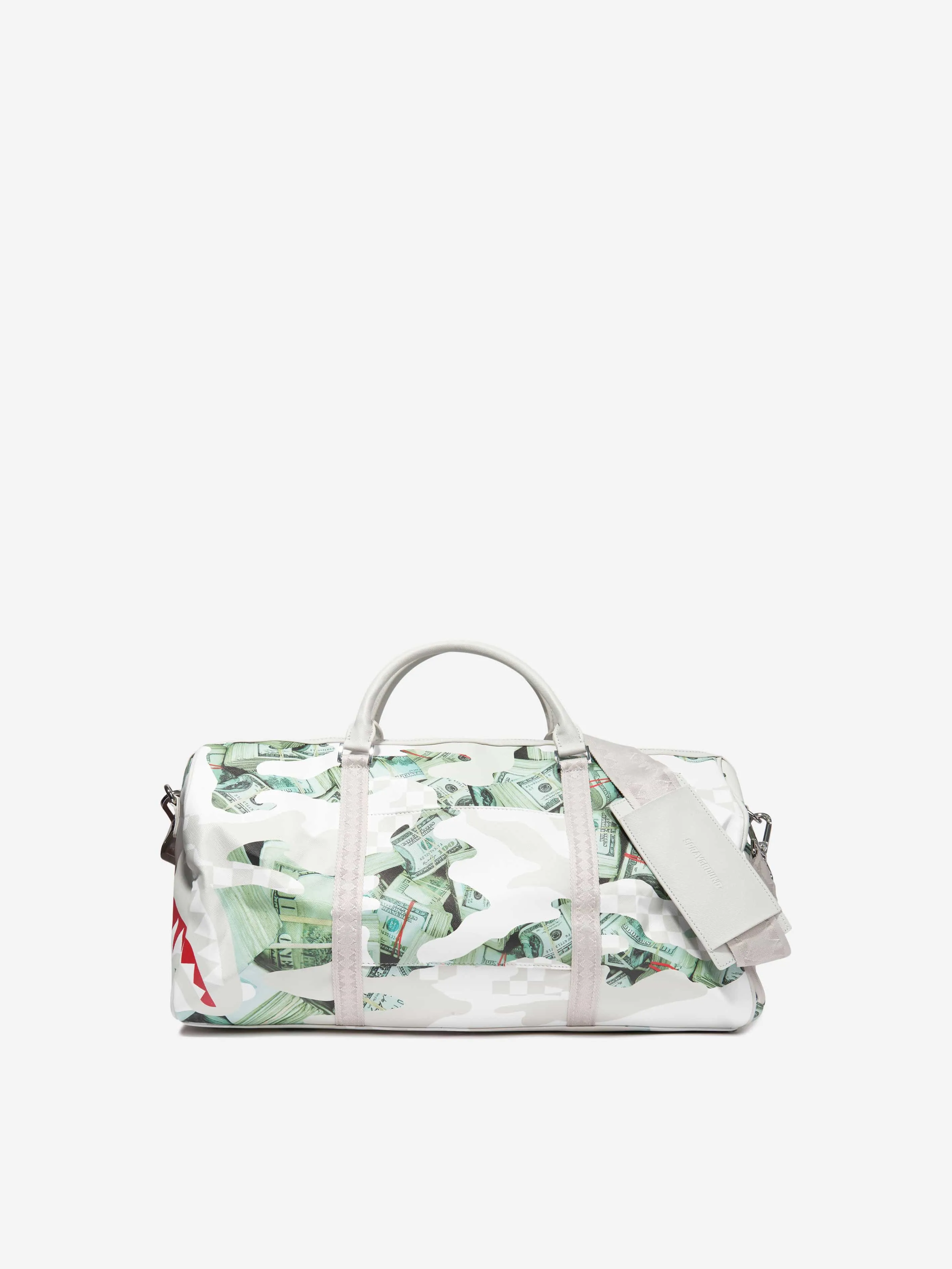 Sprayground Kids Powder Money Emperor Duffle Bag in White