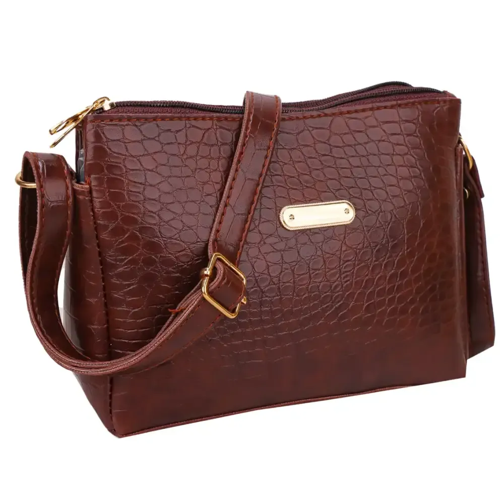 Stylish Brown Sling bag Crossbody bag for college girl women