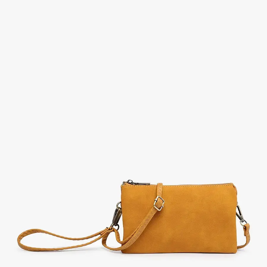 SUEDE WRISTLET CROSSBODY