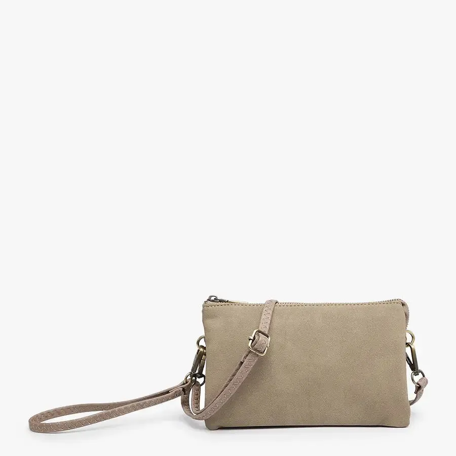 SUEDE WRISTLET CROSSBODY