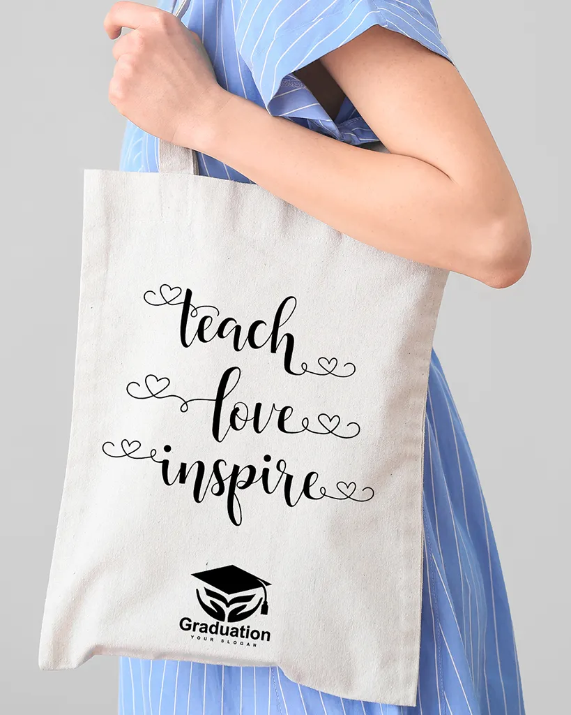 Teach Love Inspire Customizable Tote Bag - Teacher's Tote Bags