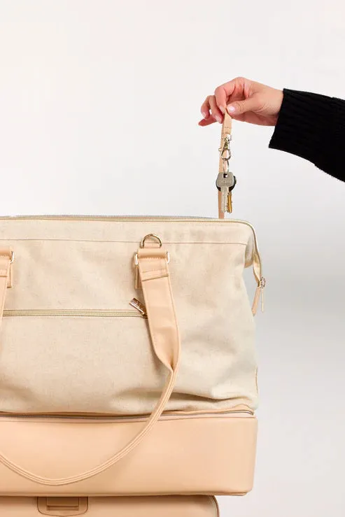 The Convertible Weekender in Beige