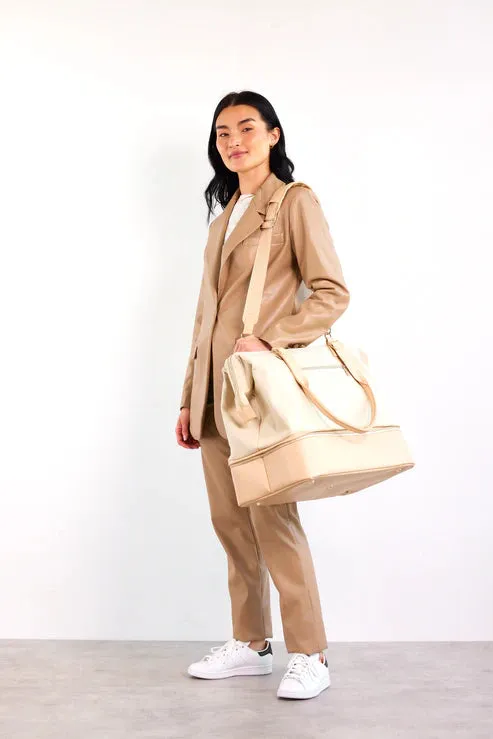 The Convertible Weekender in Beige