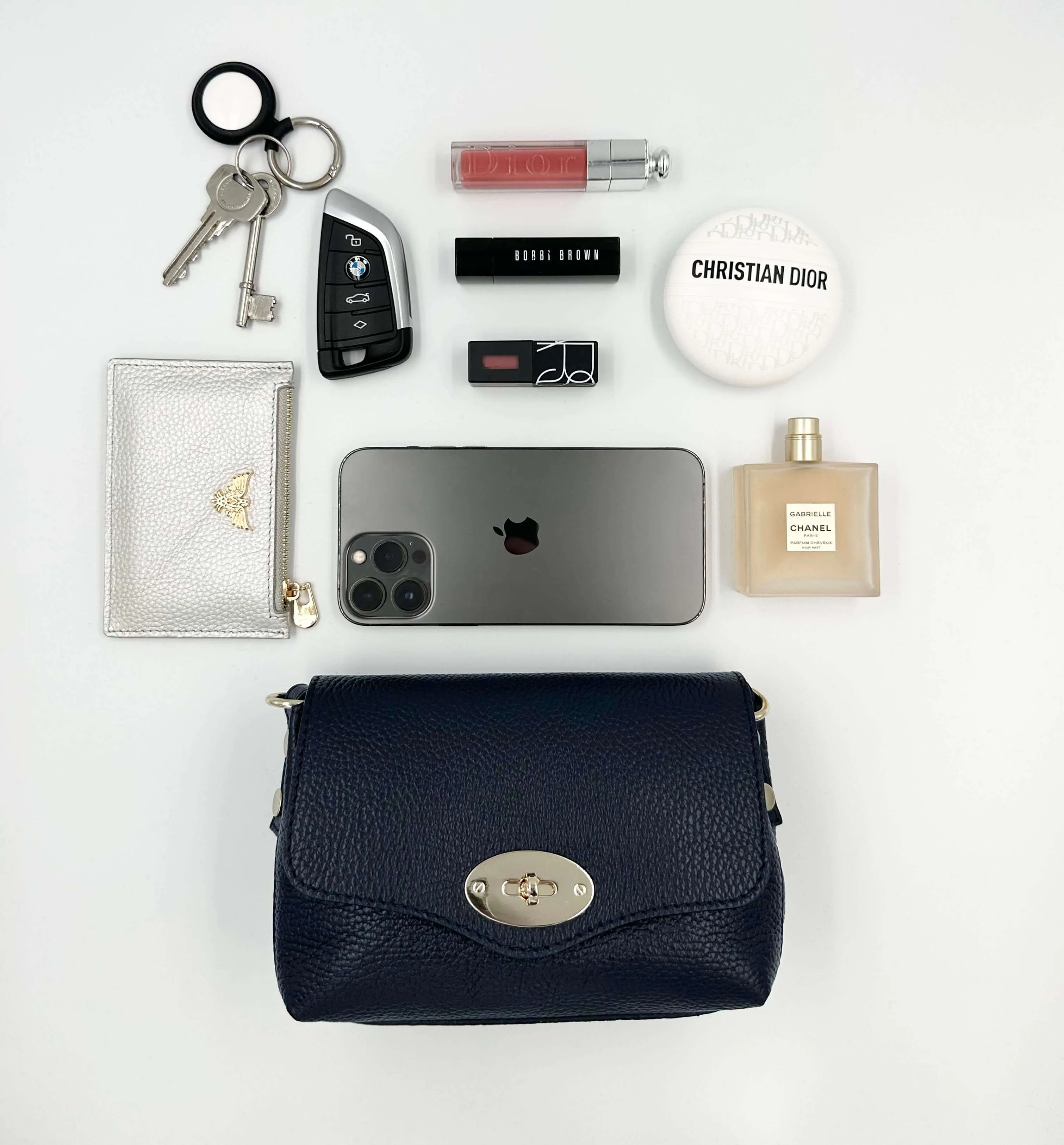 The Maddie Navy Leather Bag