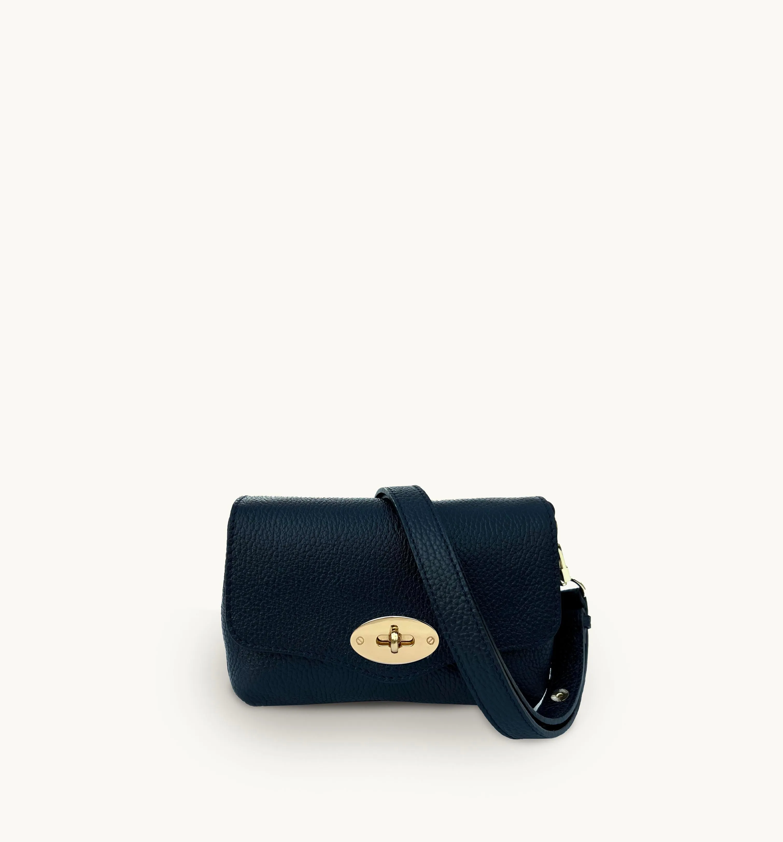 The Maddie Navy Leather Bag