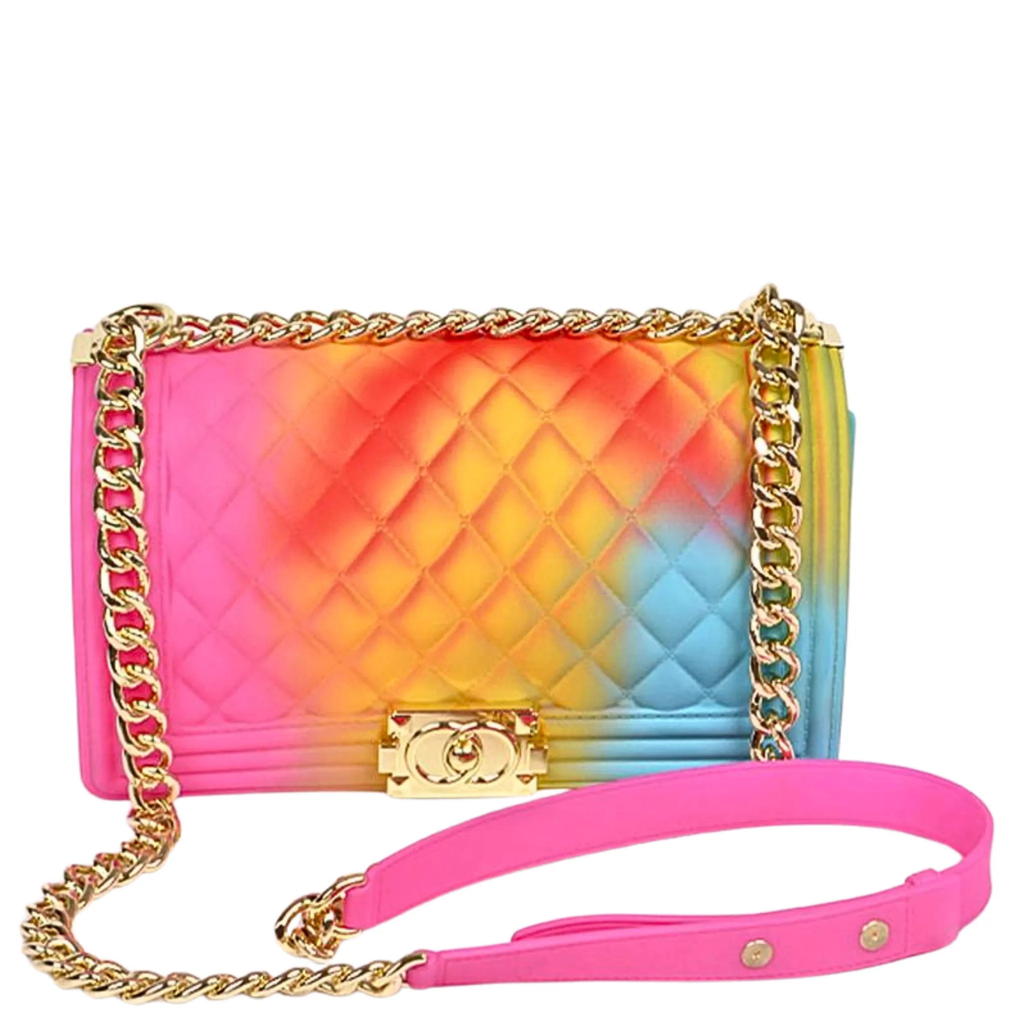 Tie Dye Jelly Embossed Square Crossbody