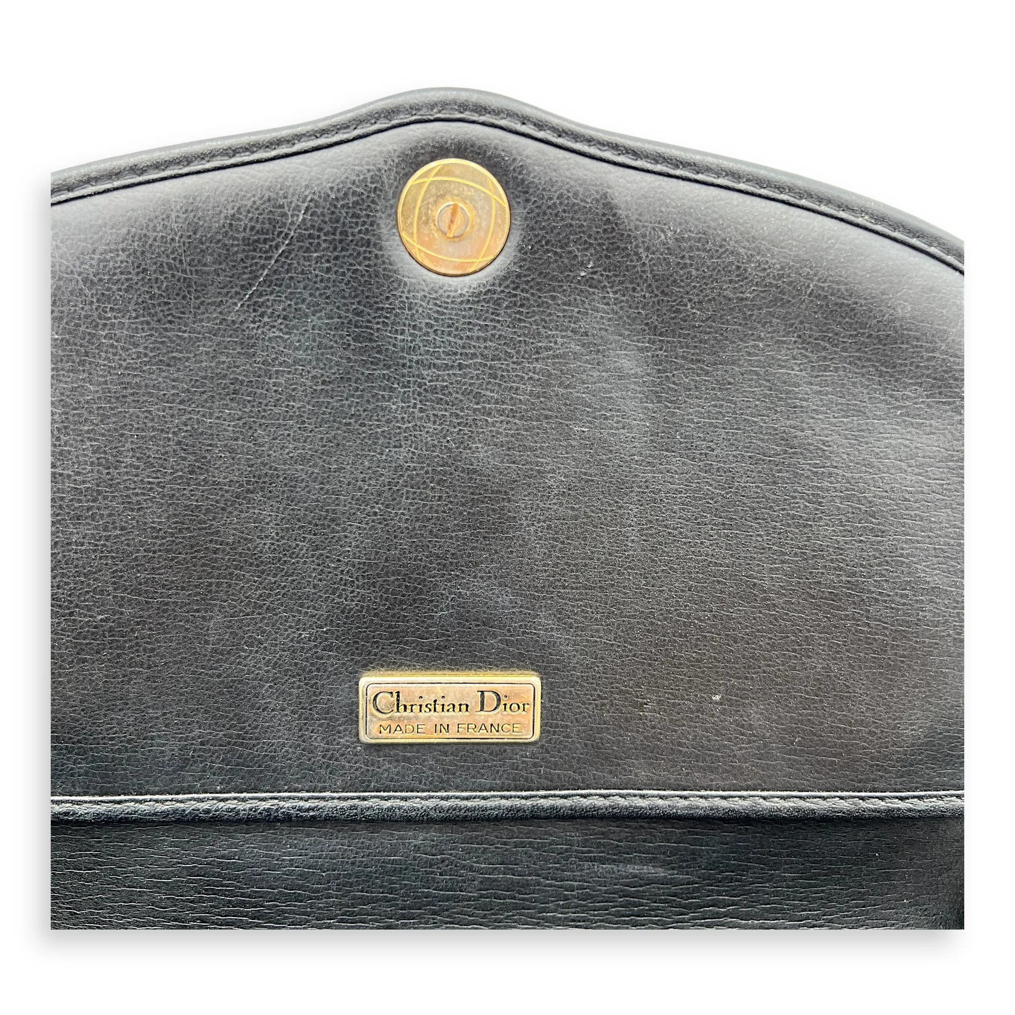 Vintage Crossbody Bag Black in Calfskin, Gold hardware