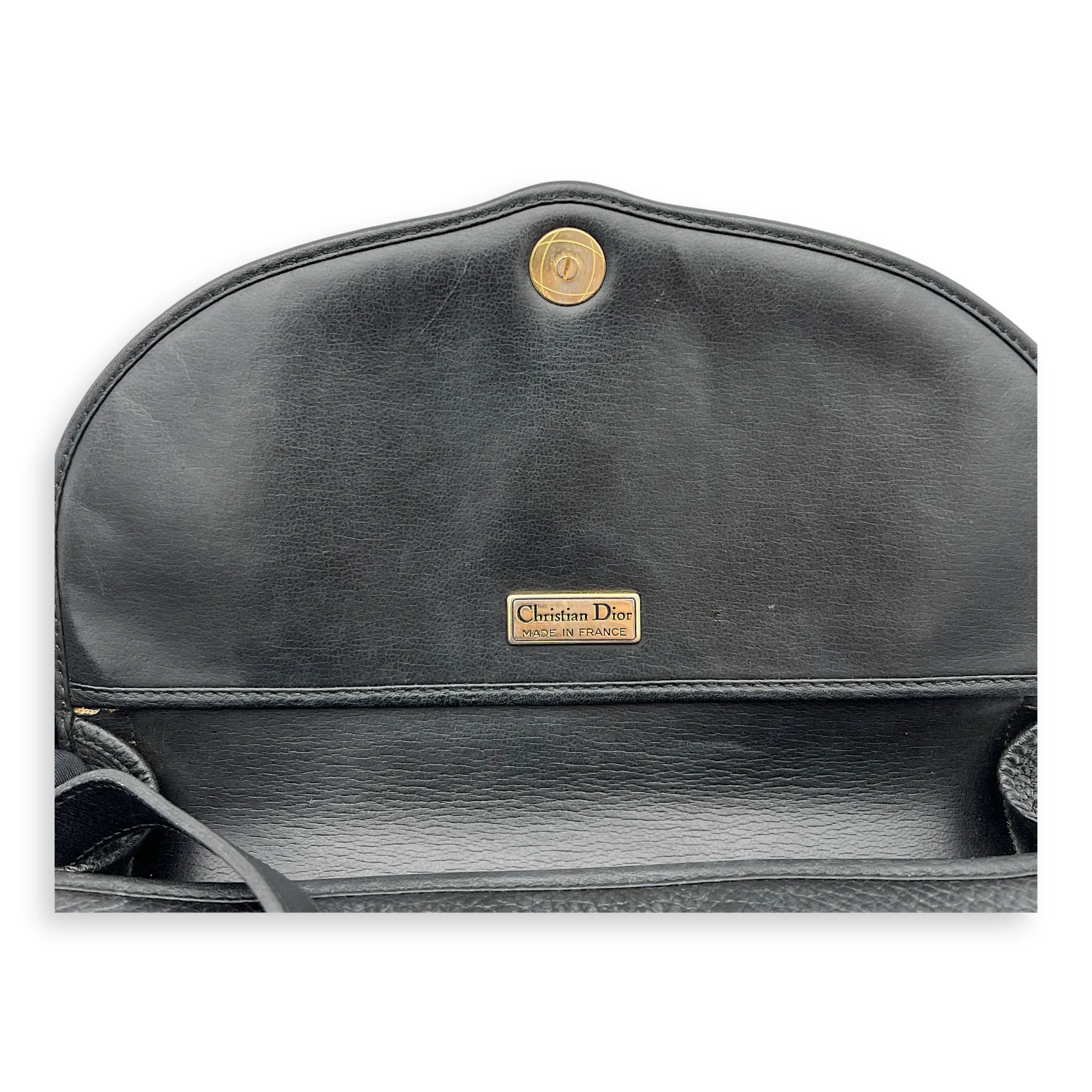 Vintage Crossbody Bag Black in Calfskin, Gold hardware