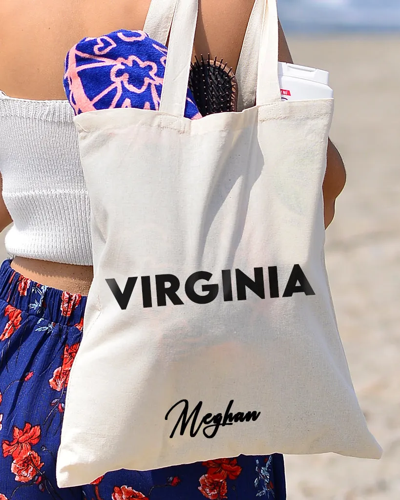 Virginia Tote Bag - State Tote Bags